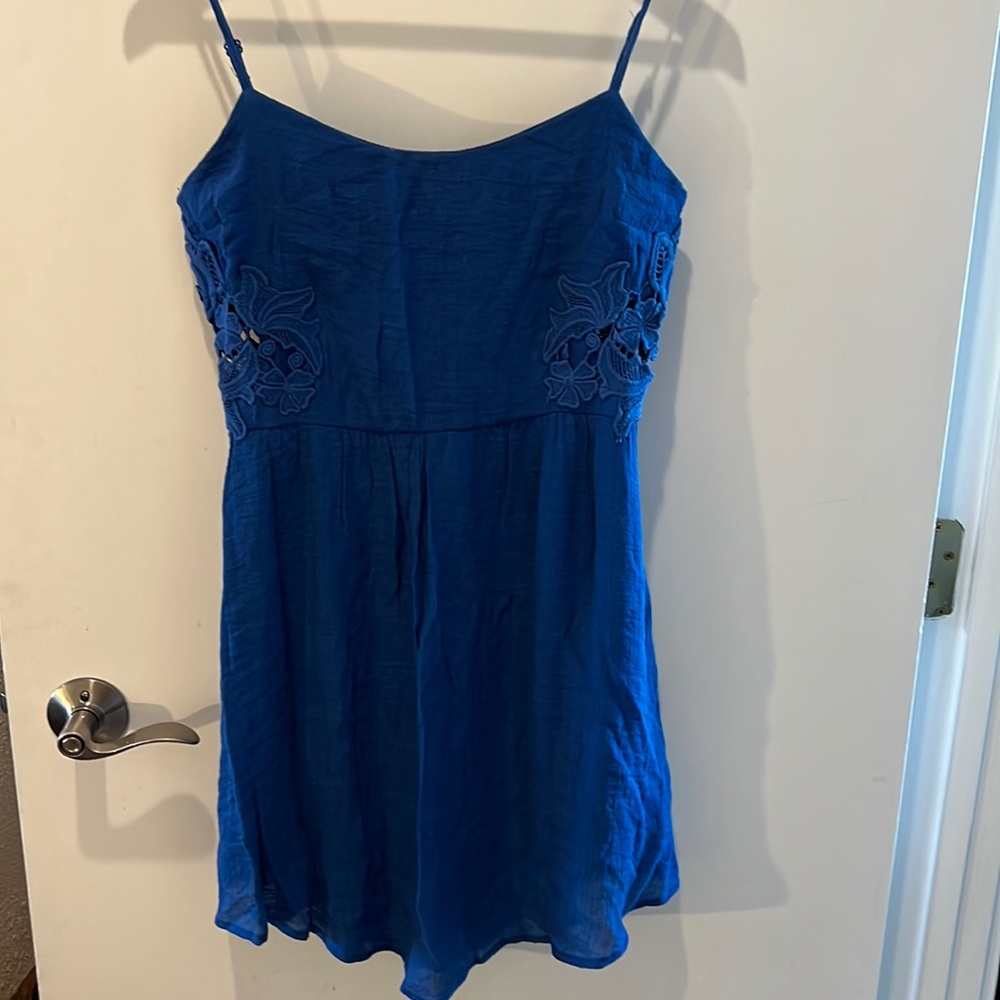 Large blue Socialite skater dress